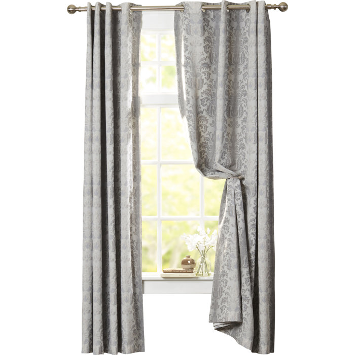 Willa Arlo Interiors Kaison Damask Blackout Grommet Single Curtain